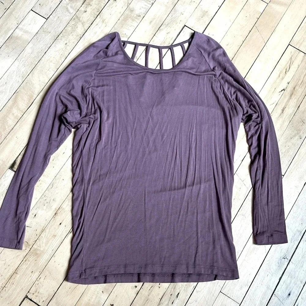 Light Purple Long Sleeve Shirt with Die Cuts | Mauve | Light Purple Long Sleeve